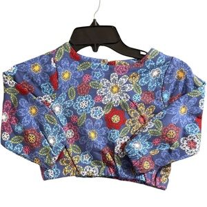 Peek Multicolor Floral Crop Top